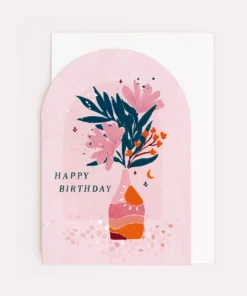 Sister Paper Co. New Arrivals Floral Vase Birthday Greeting
