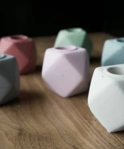 Concrete And Copper Co New Arrivals Geometric Taper Candle Holder