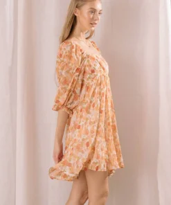Storia 60's Floral Dress Womens