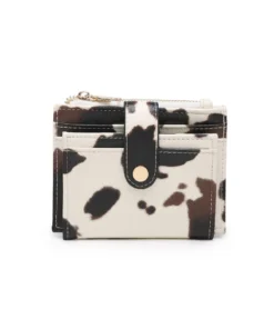Jen & Co. Cow Print Mini Snap Wallet