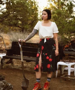 New Arrivals Love Fool Night Garden Slit Skirt