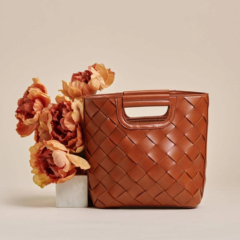 Melie Bianco Robbie Top Handle Bag In Saddle New Arrivals 3 Melie Bianco Robbie Top Handle Bag In Saddle New Arrivals