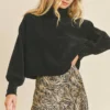 If She Loves New Arrivals Chenille Cropped Turtleneck
