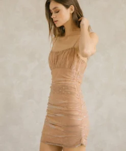 Storia Star Print Metallic Dress