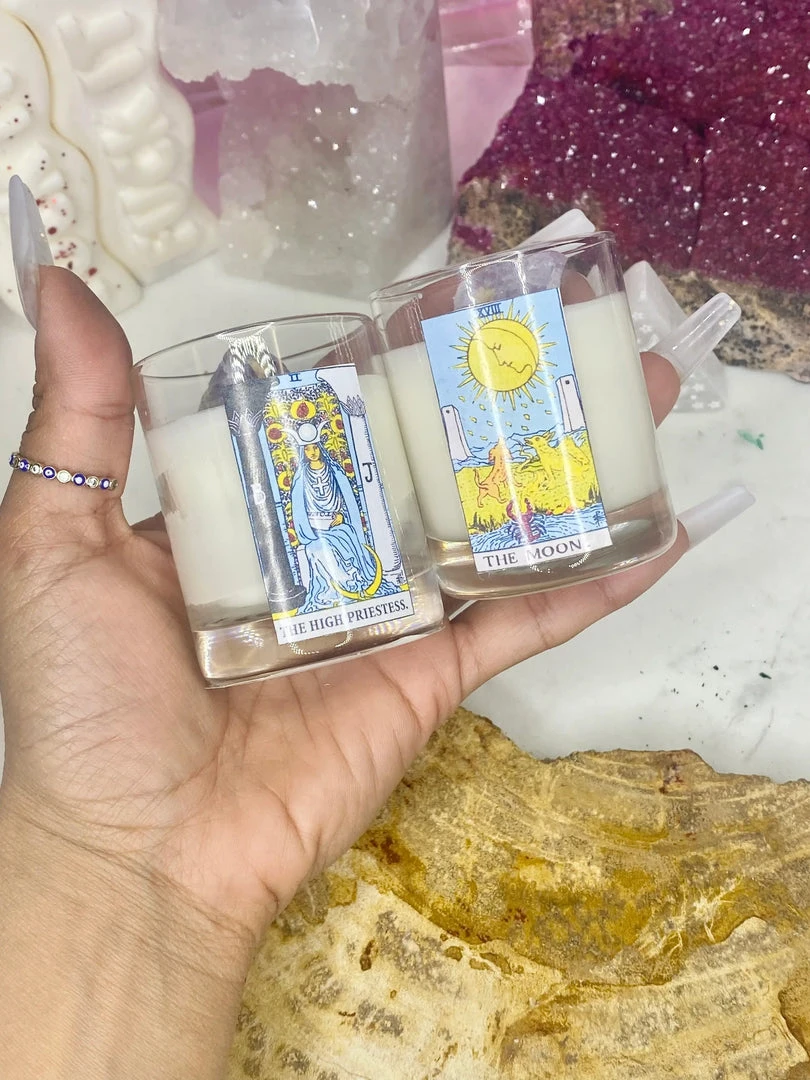 Lunastry New Arrivals High Priestess Tarot Votive Candle 5 Lunastry New Arrivals High Priestess Tarot Votive Candle