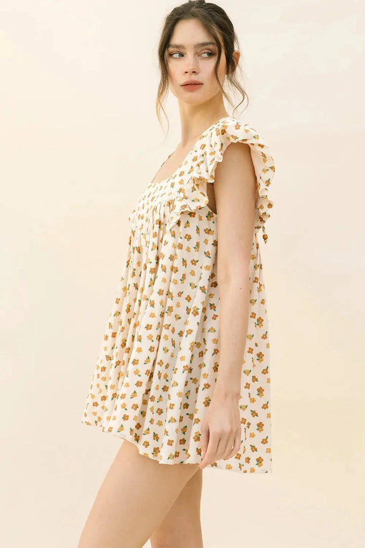 Storia Daisy Print Trapeze Romper 6 Storia Daisy Print Trapeze Romper