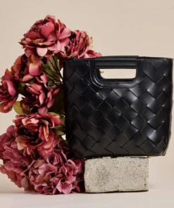 New Arrivals Melie Bianco Robbie Top Handle Bag In Black