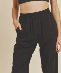 If She Loves New Arrivals Dreamland Linen Pants Black