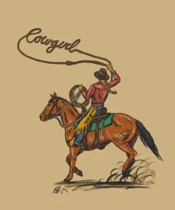 Clara Smith New Arrivals Ropin' Cowgirl Print