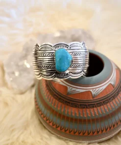 Thunderbird Blackgoat Turquoise Cuff New Arrivals