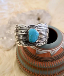 Thunderbird Blackgoat Turquoise Cuff New Arrivals