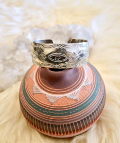 Thunderbird Vintage Buffalo Stamped Sterling Bracelet