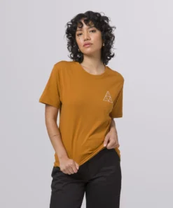 Huf Worldwide New Arrivals Huf Embroidered Triple Triangle Relaxed Tee