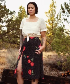 New Arrivals Love Fool Night Garden Slit Skirt