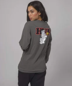 Huf Worldwide Womens Huf Giving Long Sleeve Relax T-Shirt
