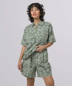 Huf Worldwide Huf Groovy Zip Work Shirt Womens