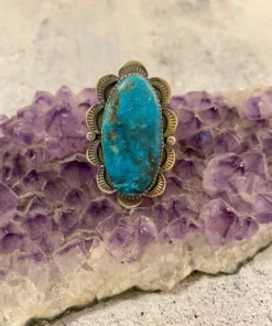 Thunderbird Scalloped Kingman Turquoise Ring New Arrivals