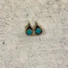 Thunderbird New Arrivals Turquoise Diamond Tear Studs