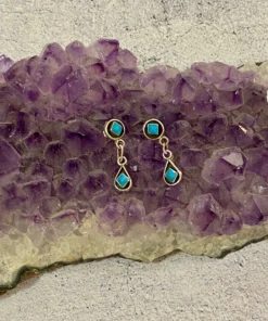 Thunderbird Turquoise Drop Earrings