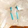 Thunderbird Zuni Turquoise Dash Earrings