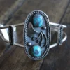 Ebay Jeweler 2 Stone Turquoise Cuff Bracelet Jewelry