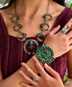 Thunderbird Tufa Cast Naja Necklace