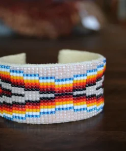 Thunderbird Jewelry Beaded Wide Cuff