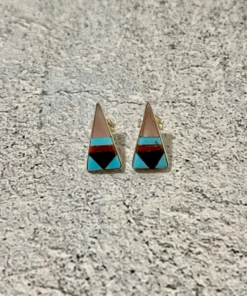 Thunderbird Zuni Pointed Triangle Earrings New Arrivals