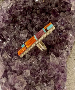 Thunderbird New Arrivals Inlay Tapered Ring 5 Thunderbird New Arrivals Inlay Tapered Ring