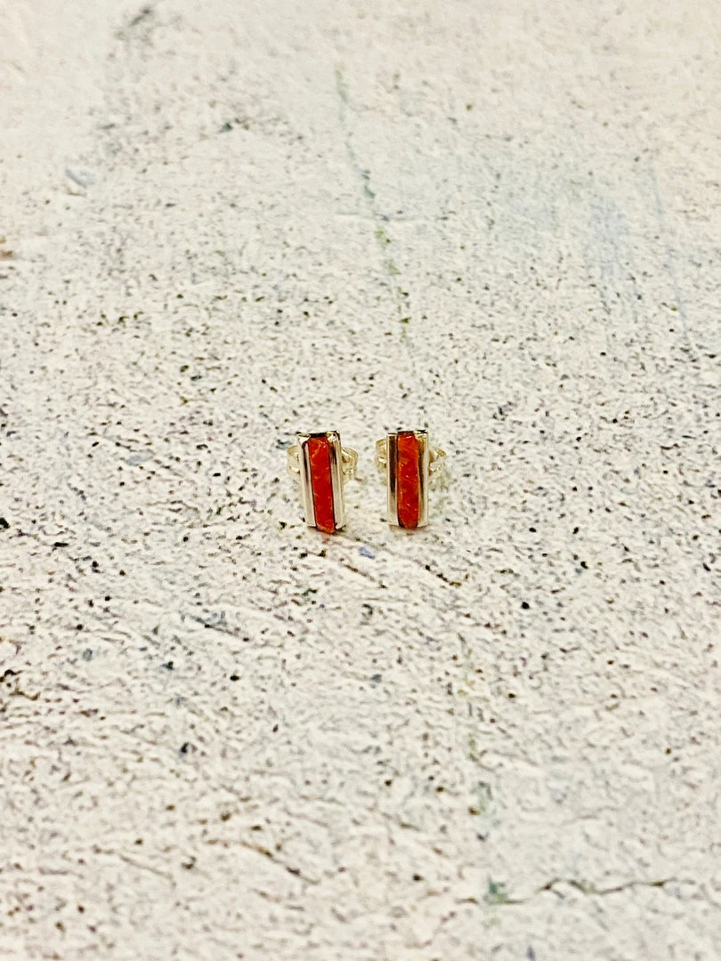 Thunderbird Coral Bar Studs New Arrivals 3 Thunderbird Coral Bar Studs New Arrivals