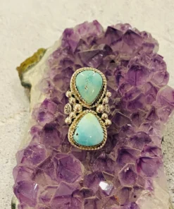 Thunderbird Double Tear Drop Turquoise Ring New Arrivals