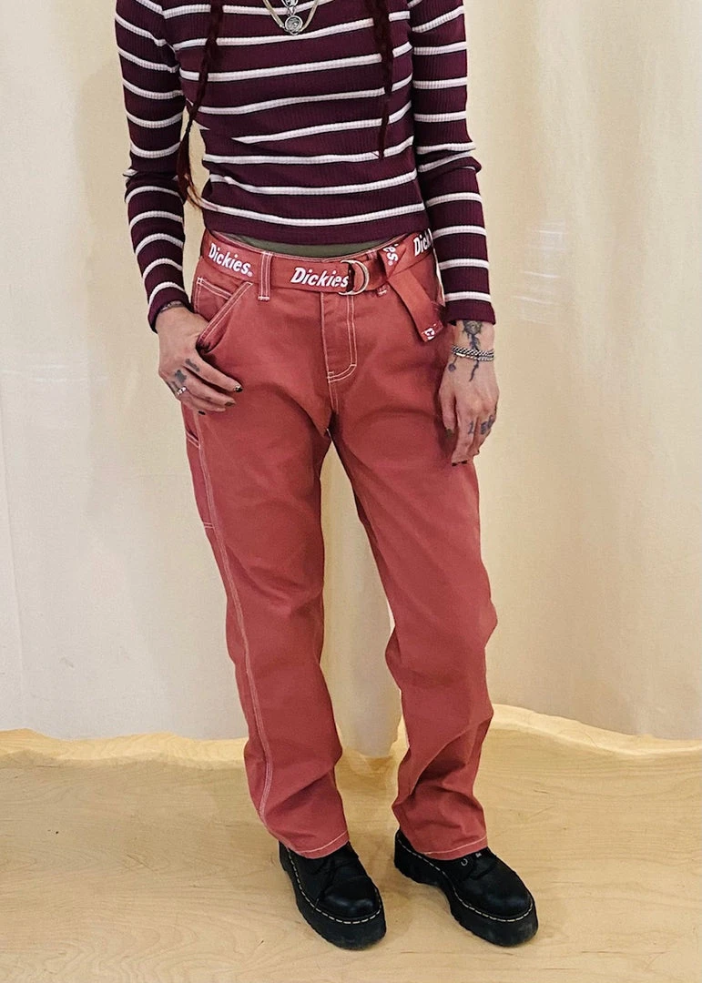 Dickies Girl Relaxed Fit Belted Carpenter Pants, Terracotta 5 Dickies Girl Relaxed Fit Belted Carpenter Pants, Terracotta
