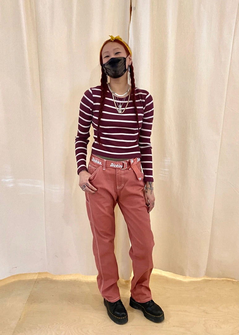 Dickies Girl Relaxed Fit Belted Carpenter Pants, Terracotta 3 Dickies Girl Relaxed Fit Belted Carpenter Pants, Terracotta