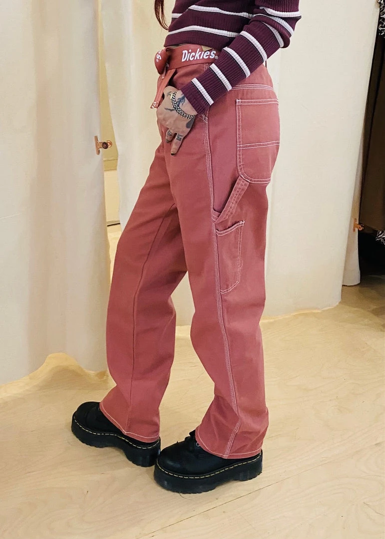 Dickies Girl Relaxed Fit Belted Carpenter Pants, Terracotta 4 Dickies Girl Relaxed Fit Belted Carpenter Pants, Terracotta