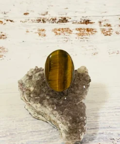 Baizaar Oval Tiger's Eye Brass Ring New Arrivals
