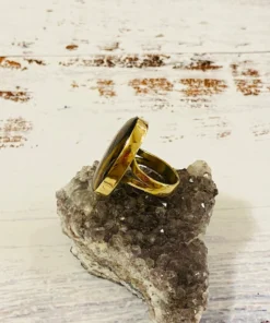 Baizaar Oval Tiger's Eye Brass Ring New Arrivals