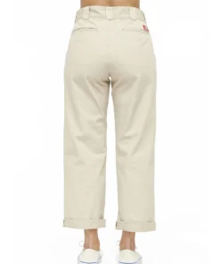 Womens Dickies Girl Juniors' Roll Hem High Rise Work Cropped Pants