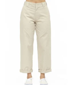 Womens Dickies Girl Juniors' Roll Hem High Rise Work Cropped Pants