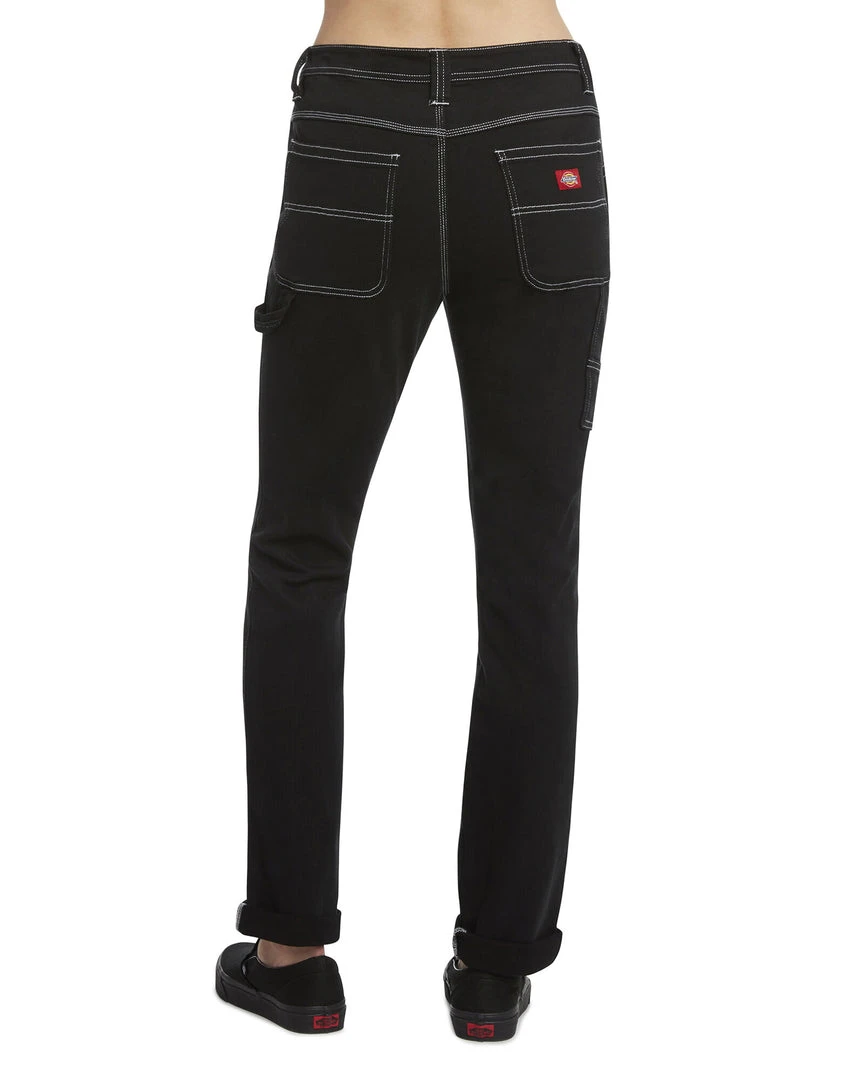 Dickies Girl Slim Fit Carpenter Pants Black 4 Dickies Girl Slim Fit Carpenter Pants Black