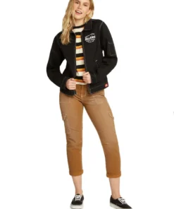 Dickies Girl Zip Front Eisenhower Jacket, Black