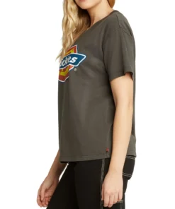 Dickies Girl Short Sleeve Boyfriend T-Shirt With Tricolor Logo