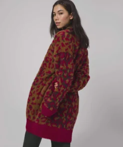 Huf Worldwide Sweaters Huf Leopard Knit Duster