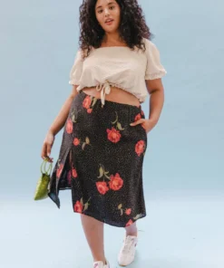 New Arrivals Love Fool Night Garden Slit Skirt