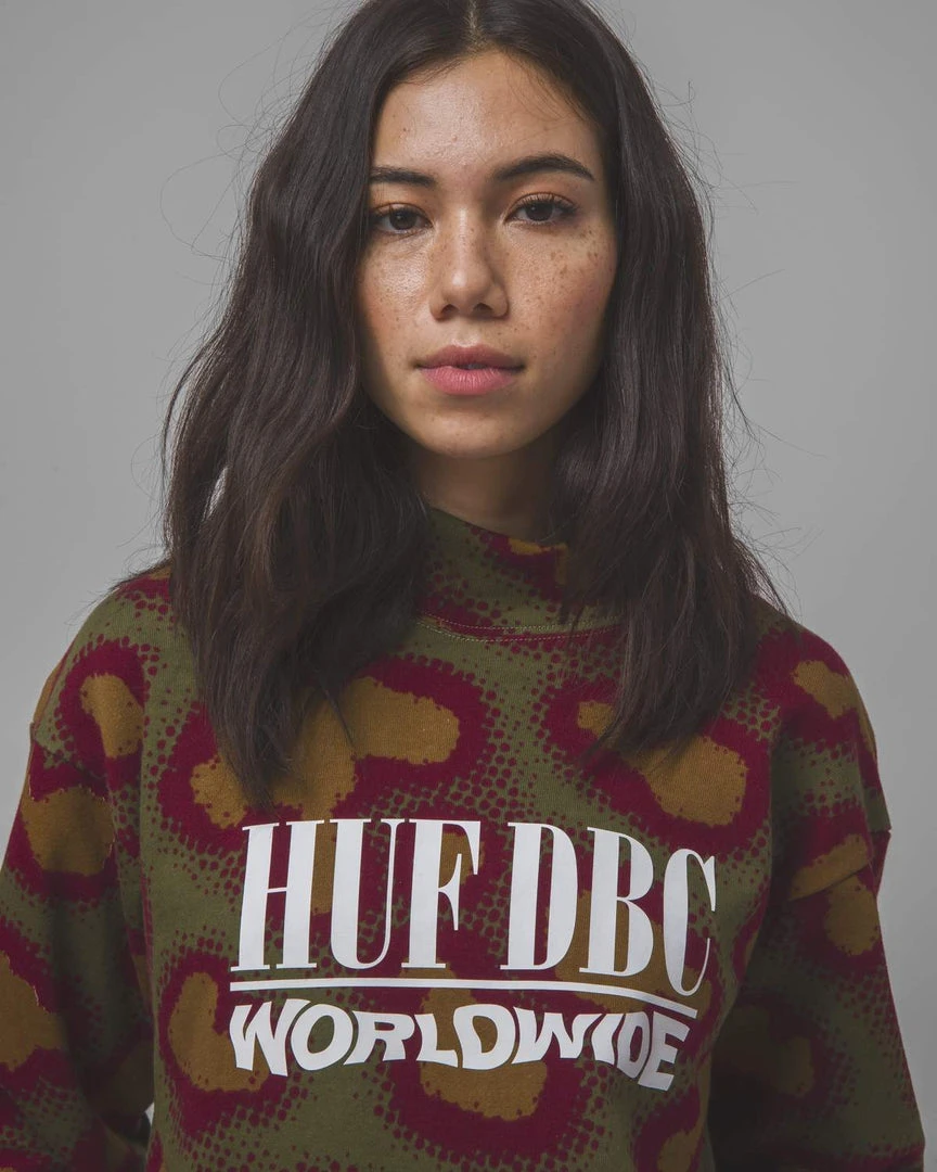 Huf Worldwide Womens Huf Network French Terry Crew Neck Sweater 5 Huf Worldwide Womens Huf Network French Terry Crew Neck Sweater
