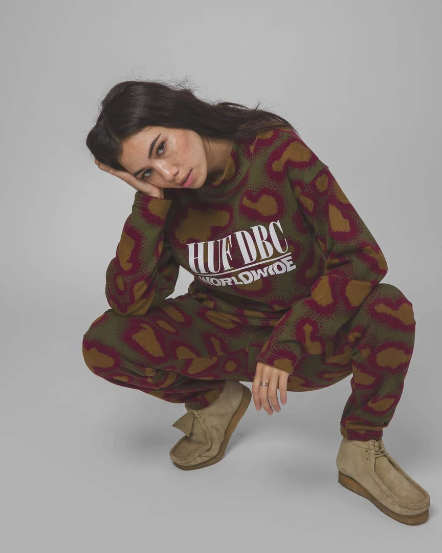 Huf Worldwide Womens Huf Network French Terry Crew Neck Sweater 7 Huf Worldwide Womens Huf Network French Terry Crew Neck Sweater