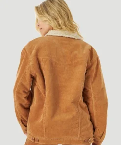 New Arrivals Wrangler Heritage Sherpa Tan Corduroy Jacket