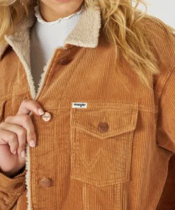 New Arrivals Wrangler Heritage Sherpa Tan Corduroy Jacket