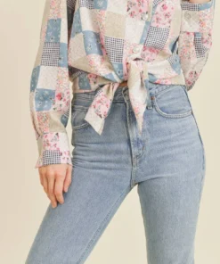 If She Loves Patchwork Print Blouse New Arrivals