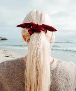 Lotus And Luna Velvet Scrunchy With Bow New Arrivals
