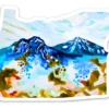 Tirzah Lane New Arrivals Mt Bachelor Oregon Shape Sticker